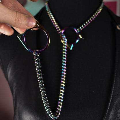 Rainbow Kitty Ring Slip Chain