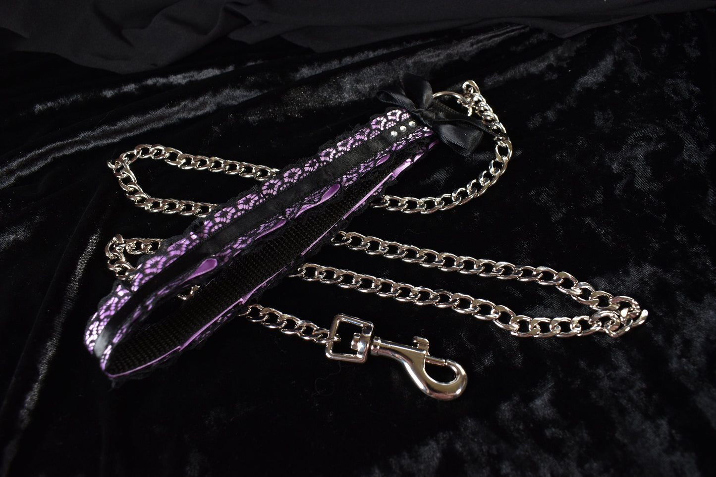 Purple Chain Kitten Play Leash