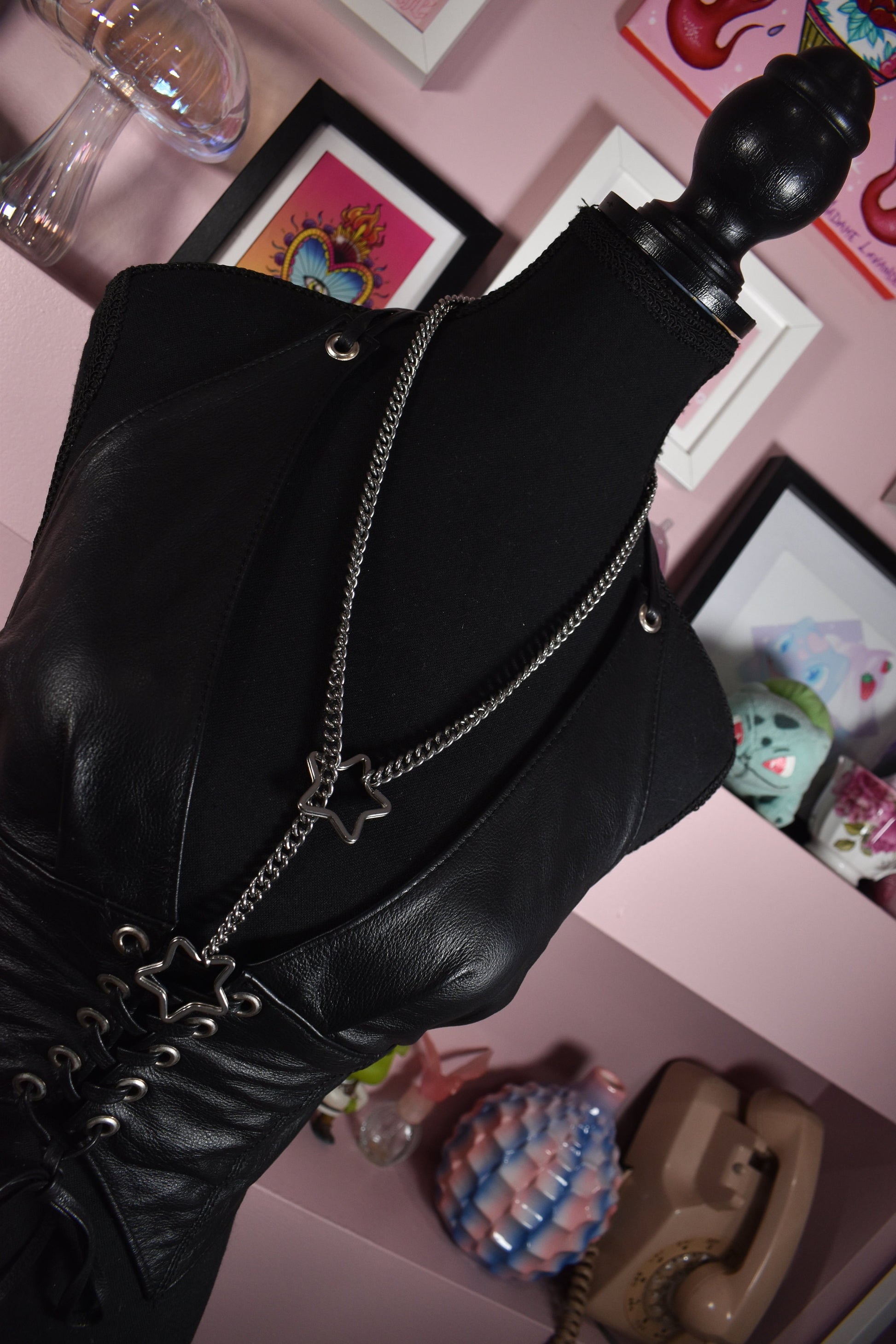 Silver star ring Slip chain / tug proof version / kink positive / bdsm ...