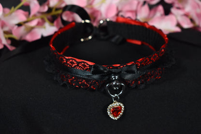 Fancy Red Heart Choker