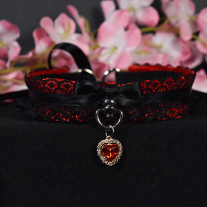 Fancy Red Heart Choker