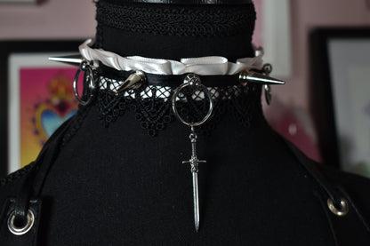 Spiked Beige And Black Sword