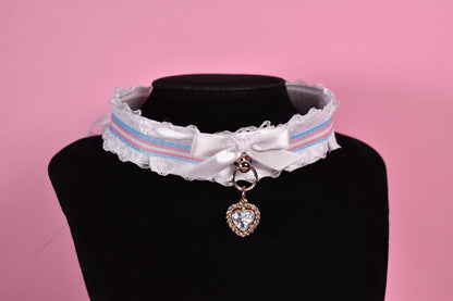 Made to your size / Pride Collection - Trans pride lace choker