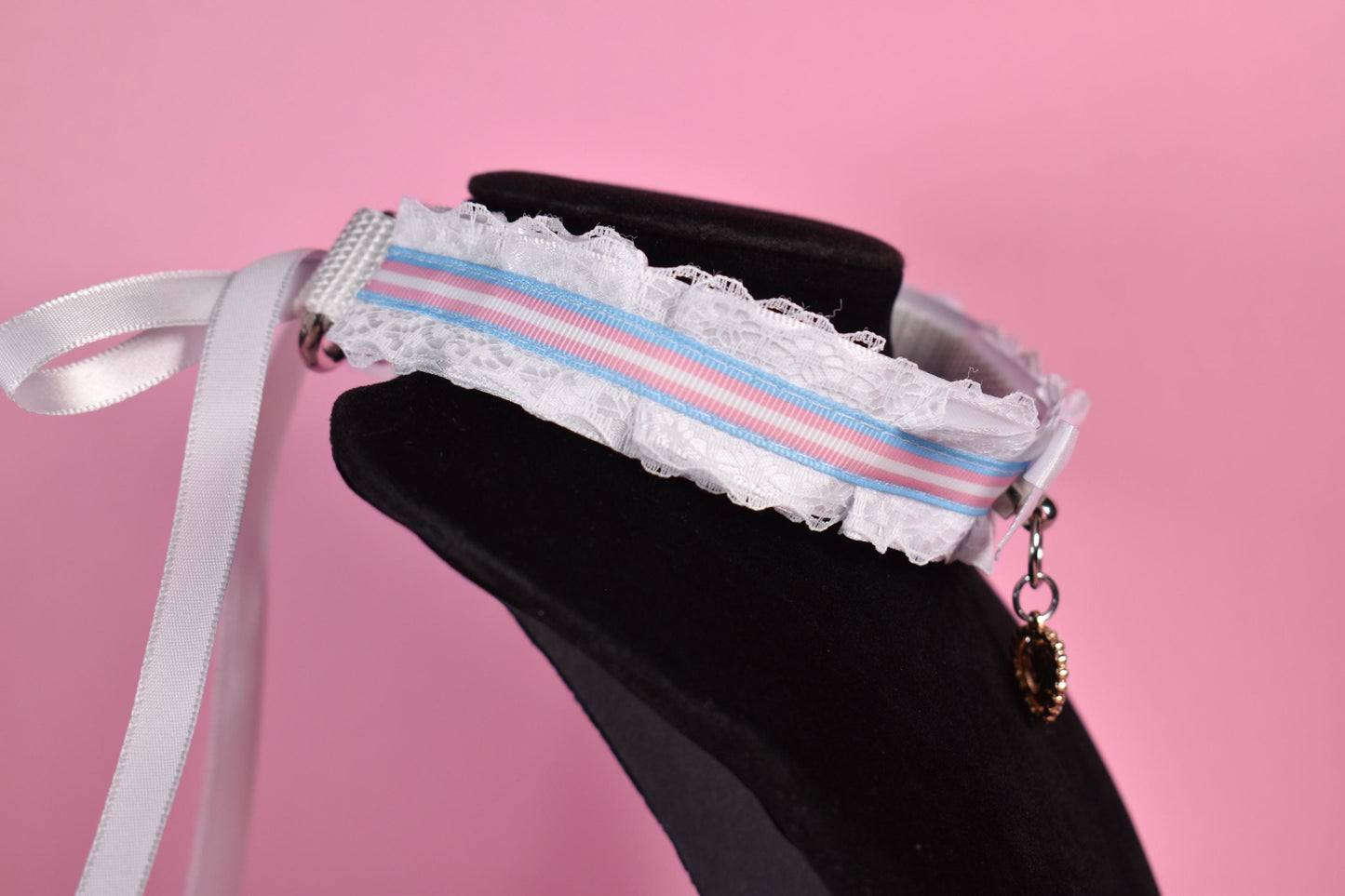 Made to your size / Pride Collection - Trans pride lace choker