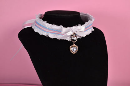 Made to your size / Pride Collection - Trans pride lace choker