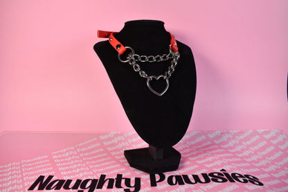 made to your size   / Red heart  Biothane Martingale 1/2 inch