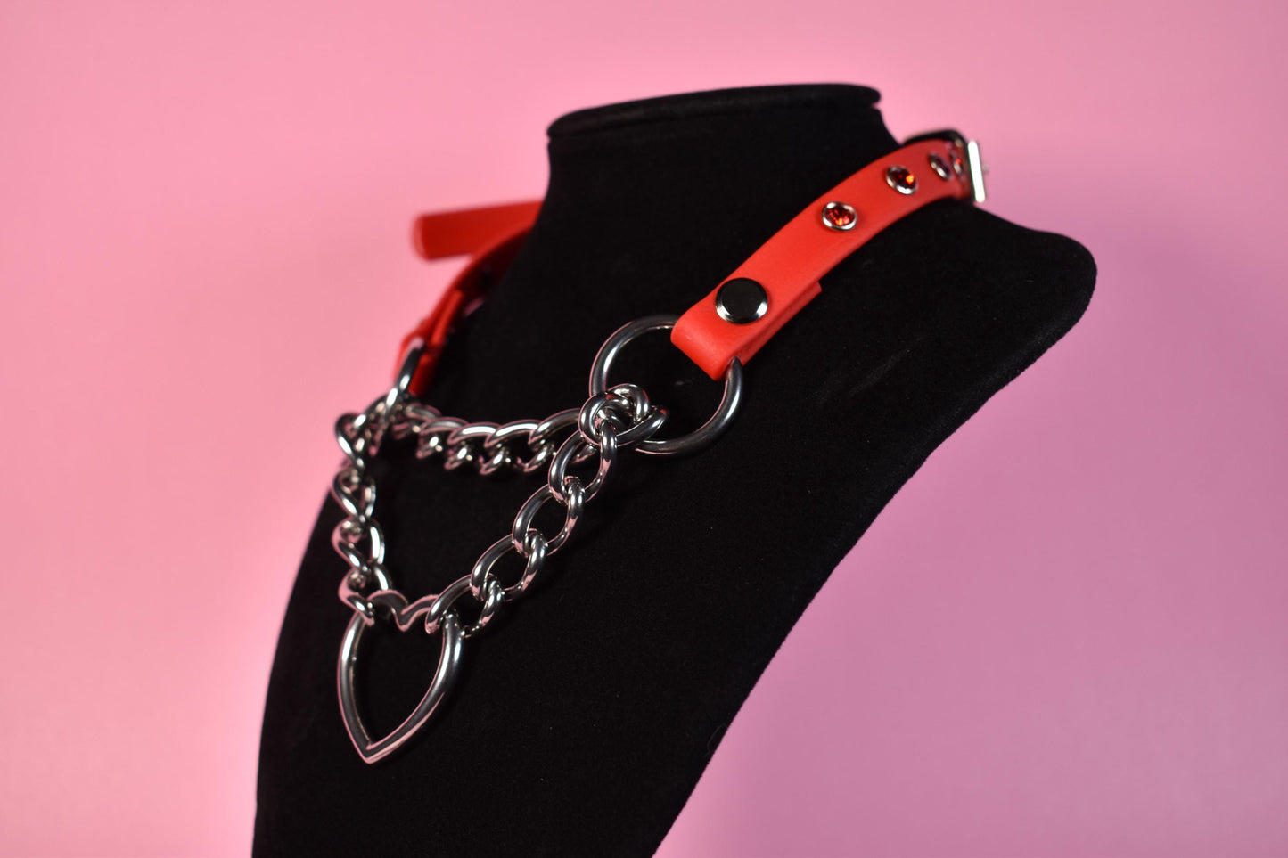 made to your size   / Red heart  Biothane Martingale 1/2 inch