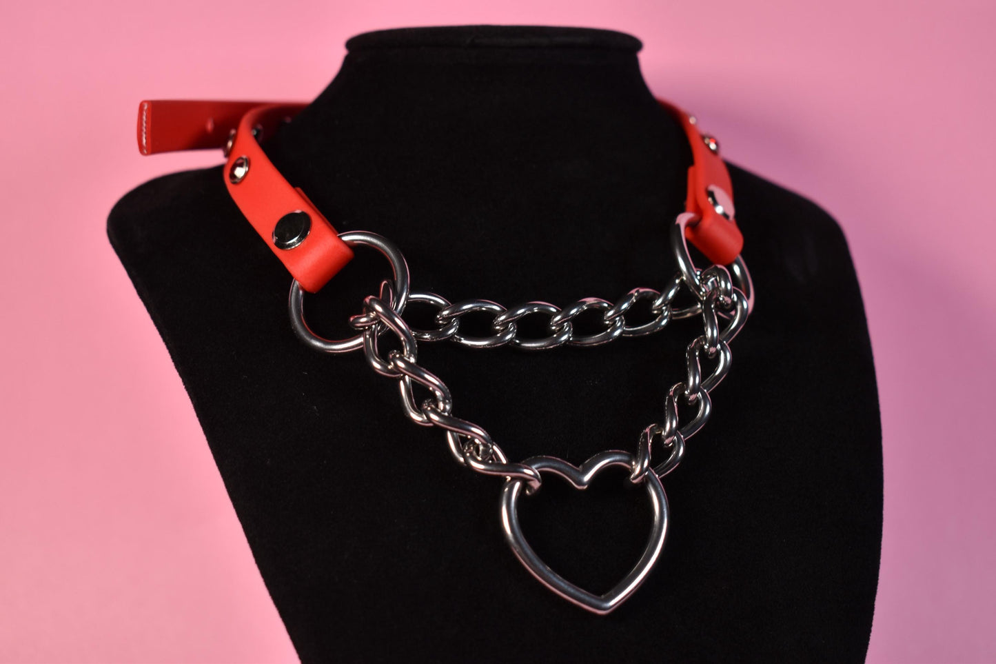 made to your size   / Red heart  Biothane Martingale 1/2 inch