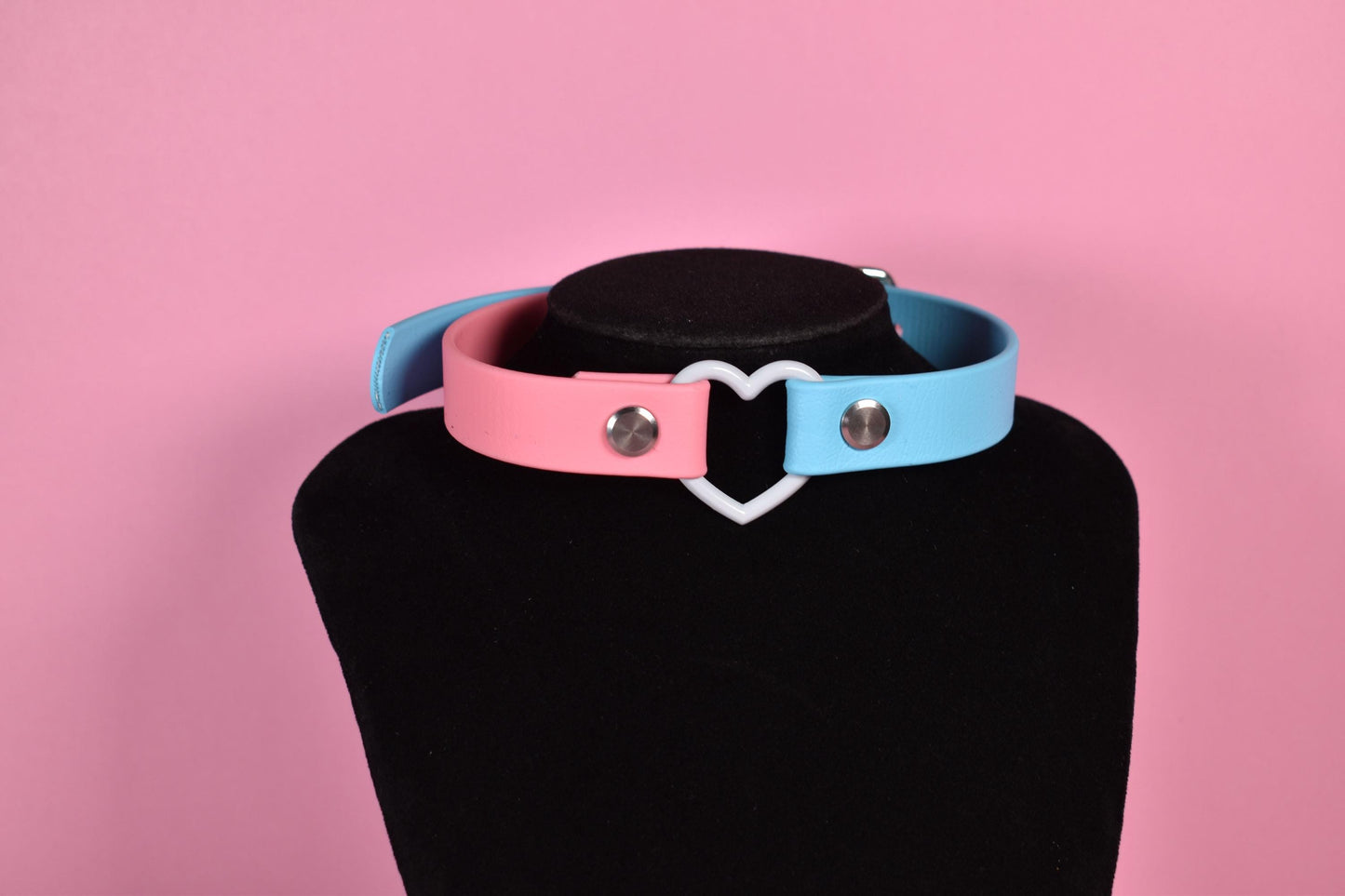 Made to your size / Trans pride  heart choker