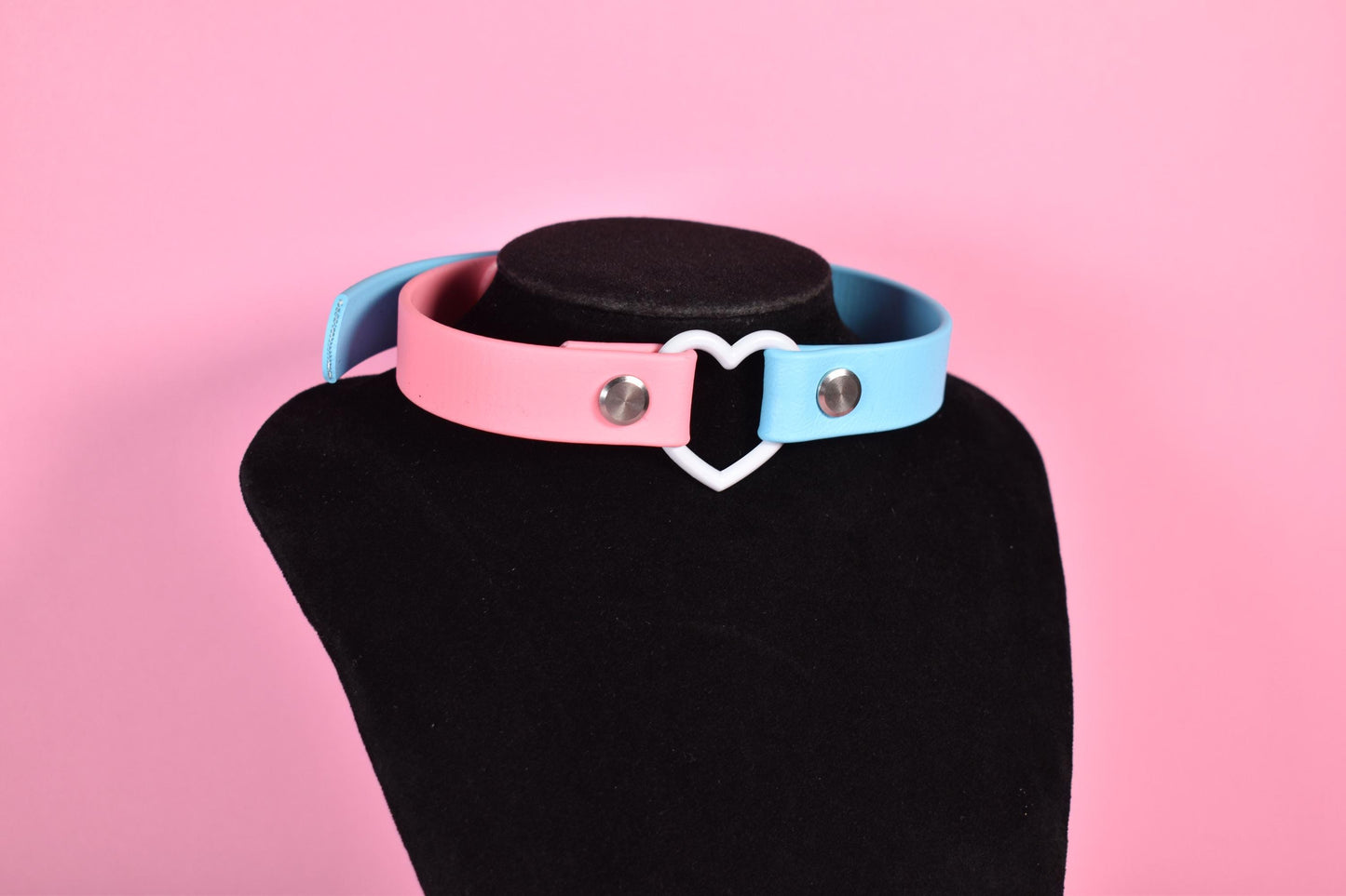 Made to your size / Trans pride  heart choker
