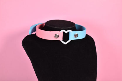 Made to your size / Trans pride  heart choker