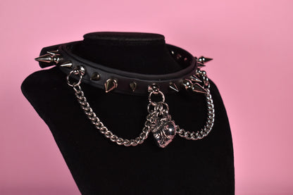 Anatomy  puppy style spiked biothane choker