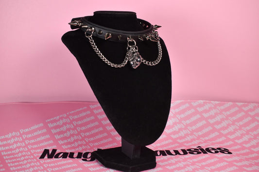 Anatomy  puppy style spiked biothane choker