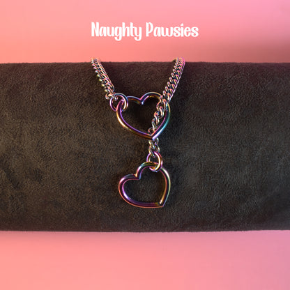 Rainbow Heart Slip Chain
