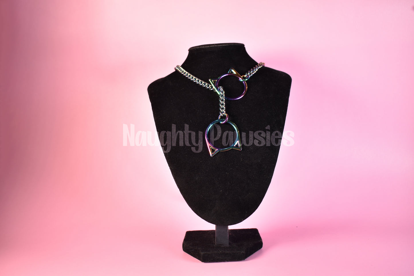 Rainbow Kitty Ring Slip Chain