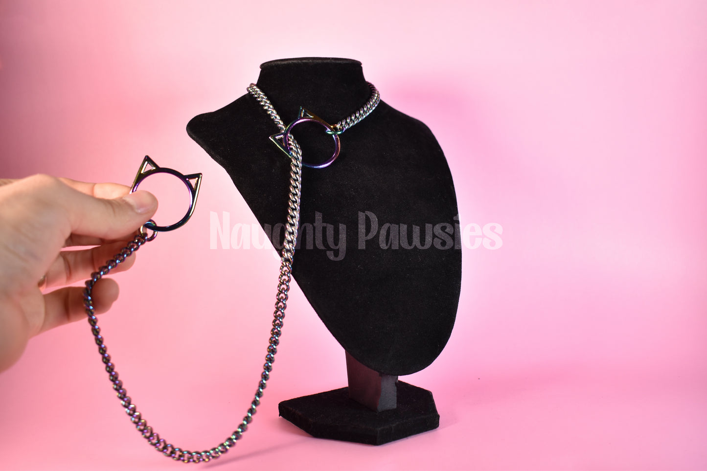 Rainbow Kitty Ring Slip Chain