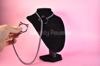 Rainbow Kitty Ring Slip Chain