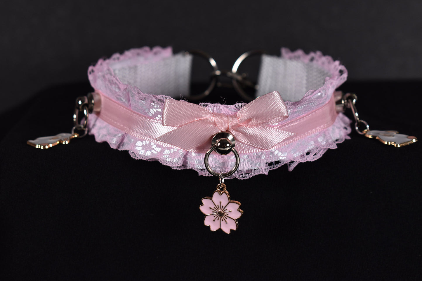 Pink Bunny Flower Choker