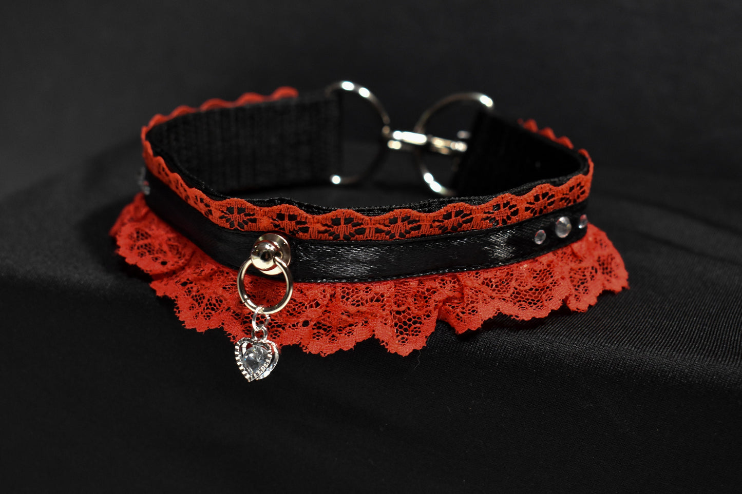 Red love choker / made to your size