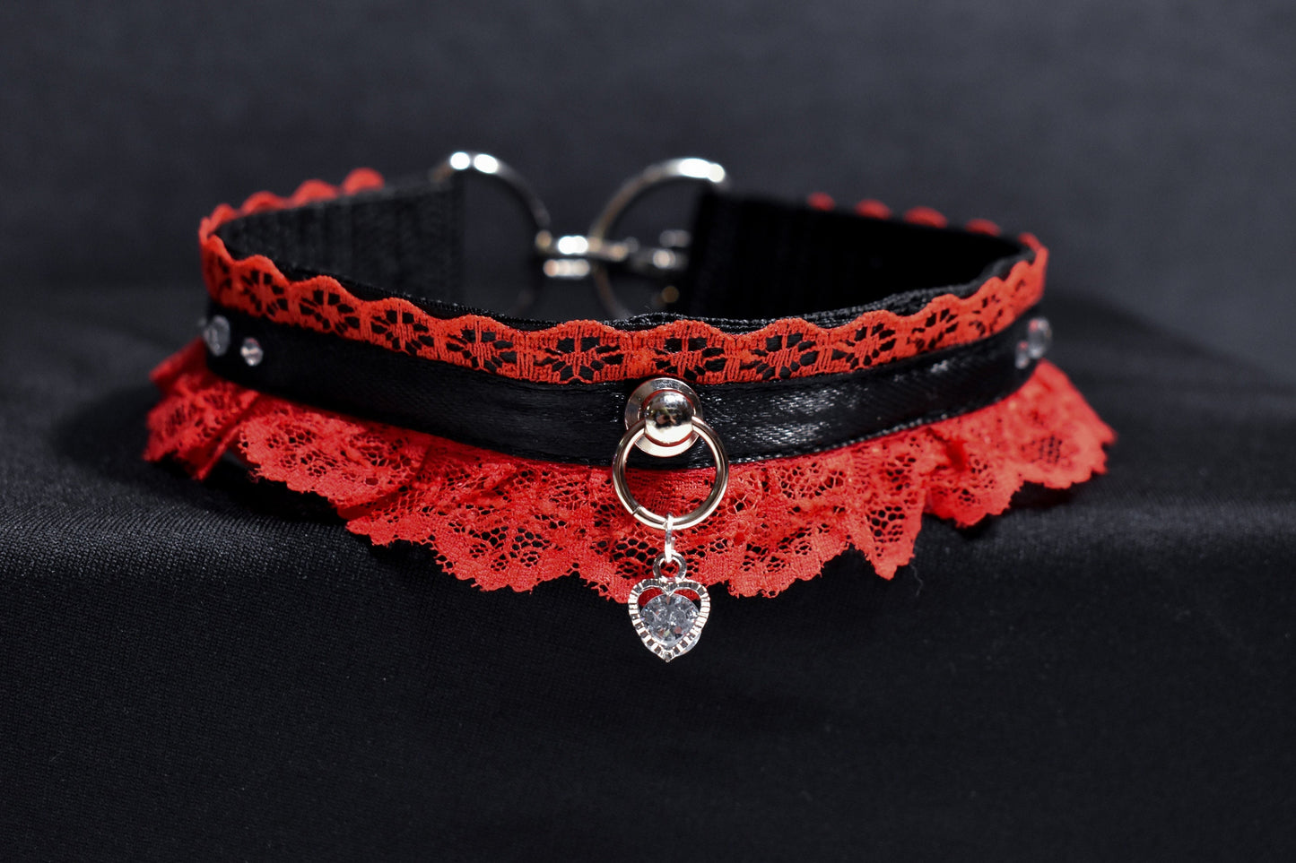 Red love choker / made to your size