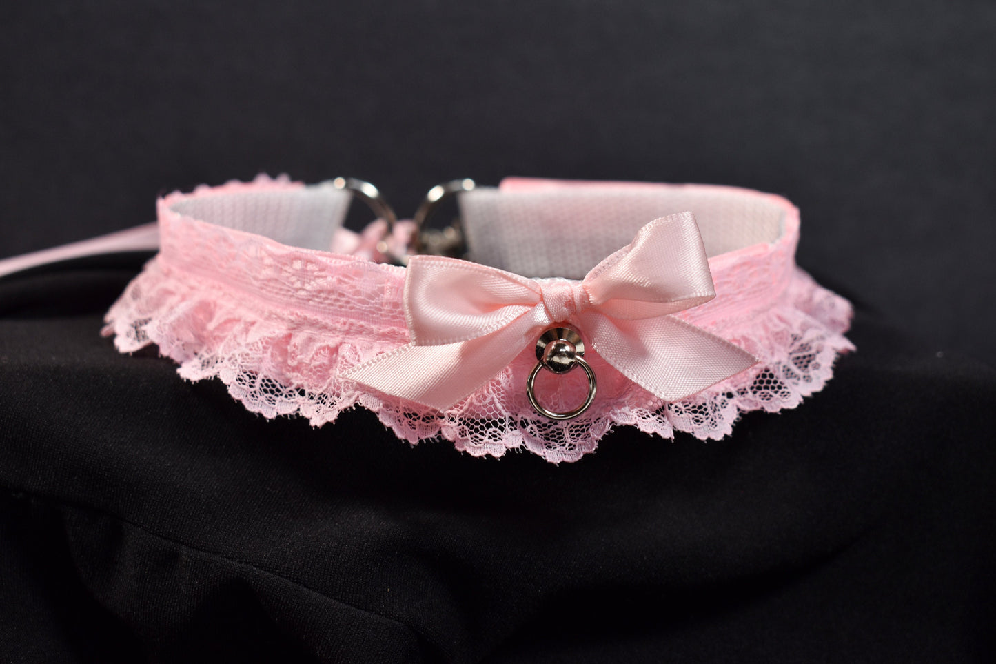 All pink lace choker  / Made to your size