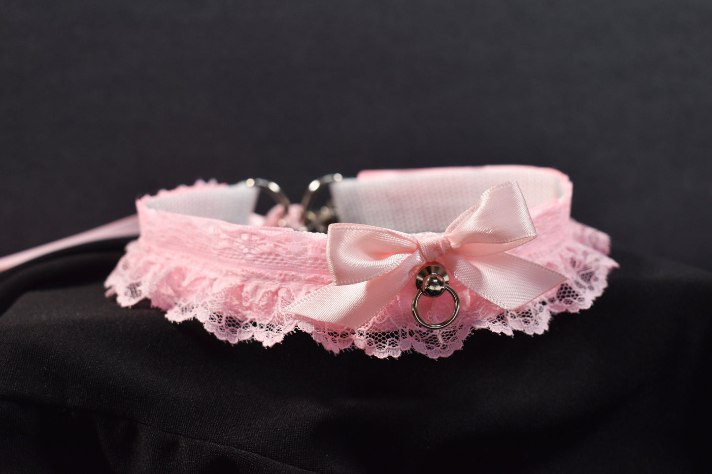 All pink lace choker  / Made to your size