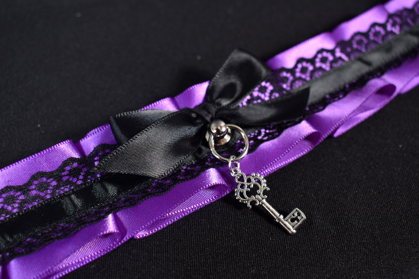 Purple Key Choker