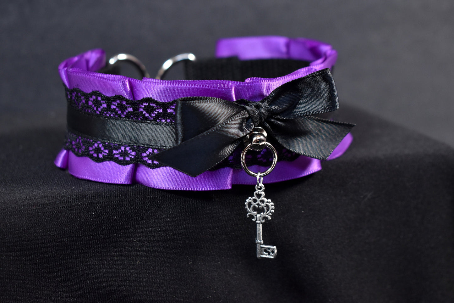 Purple key choker / made to your size