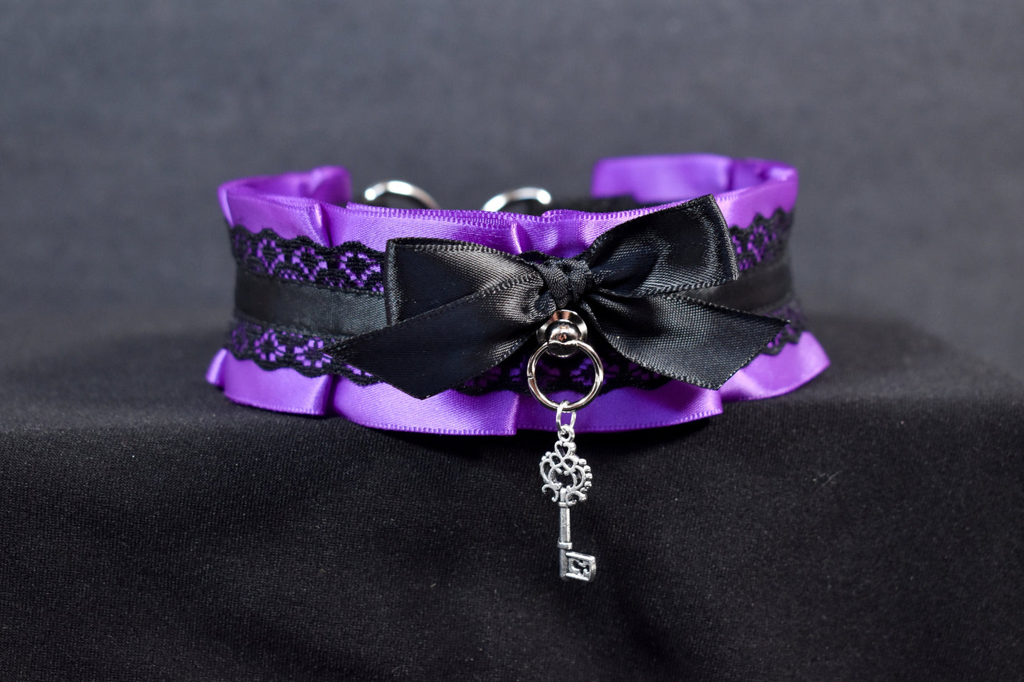 Purple key choker / made to your size