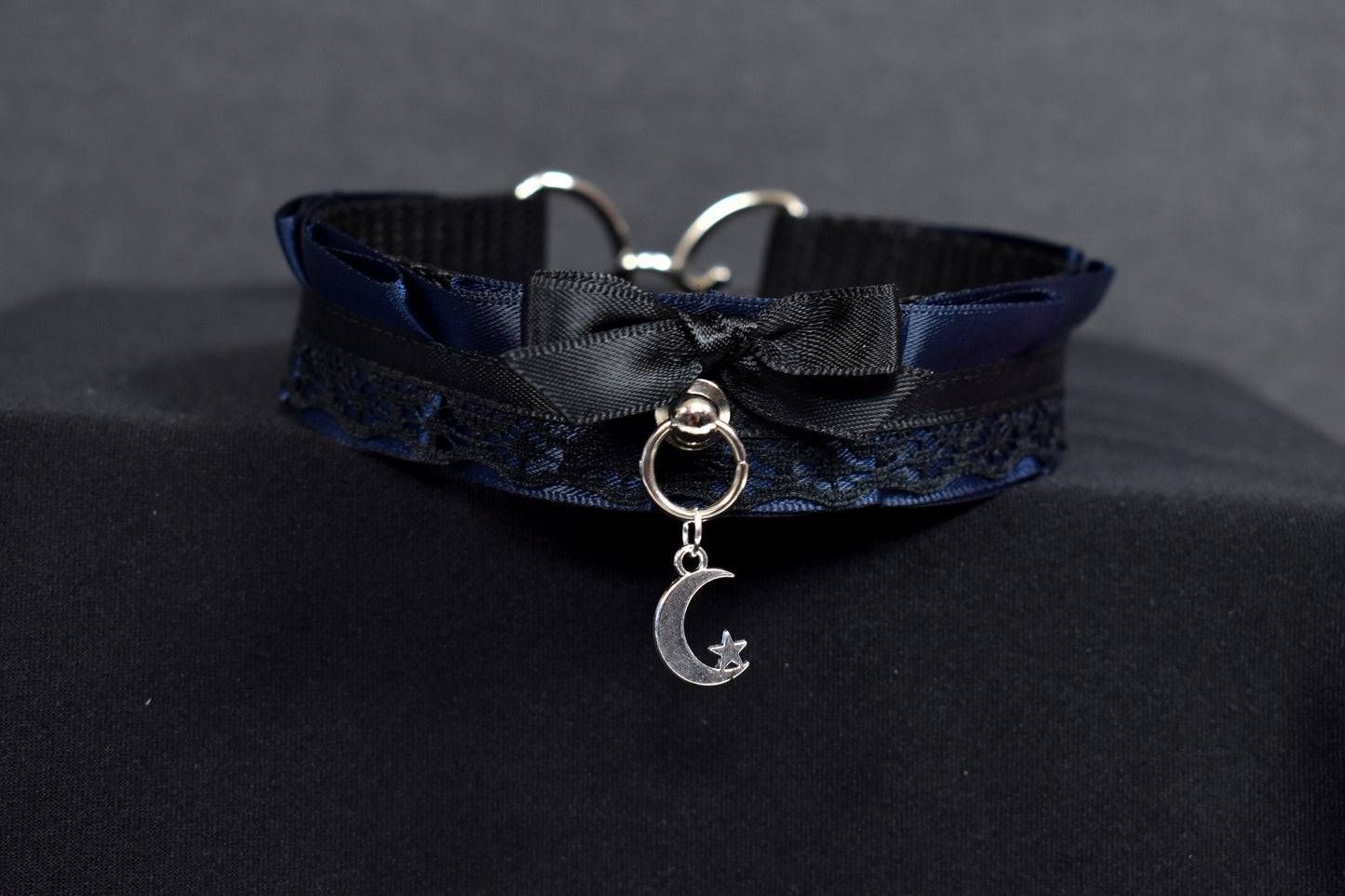 Navy Moon And Star Choker