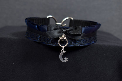 Navy Moon And Star Choker