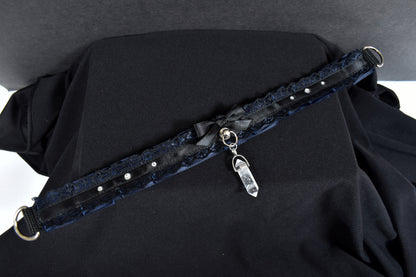 Navy Crystal Choker