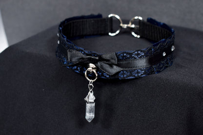 Navy Crystal Choker