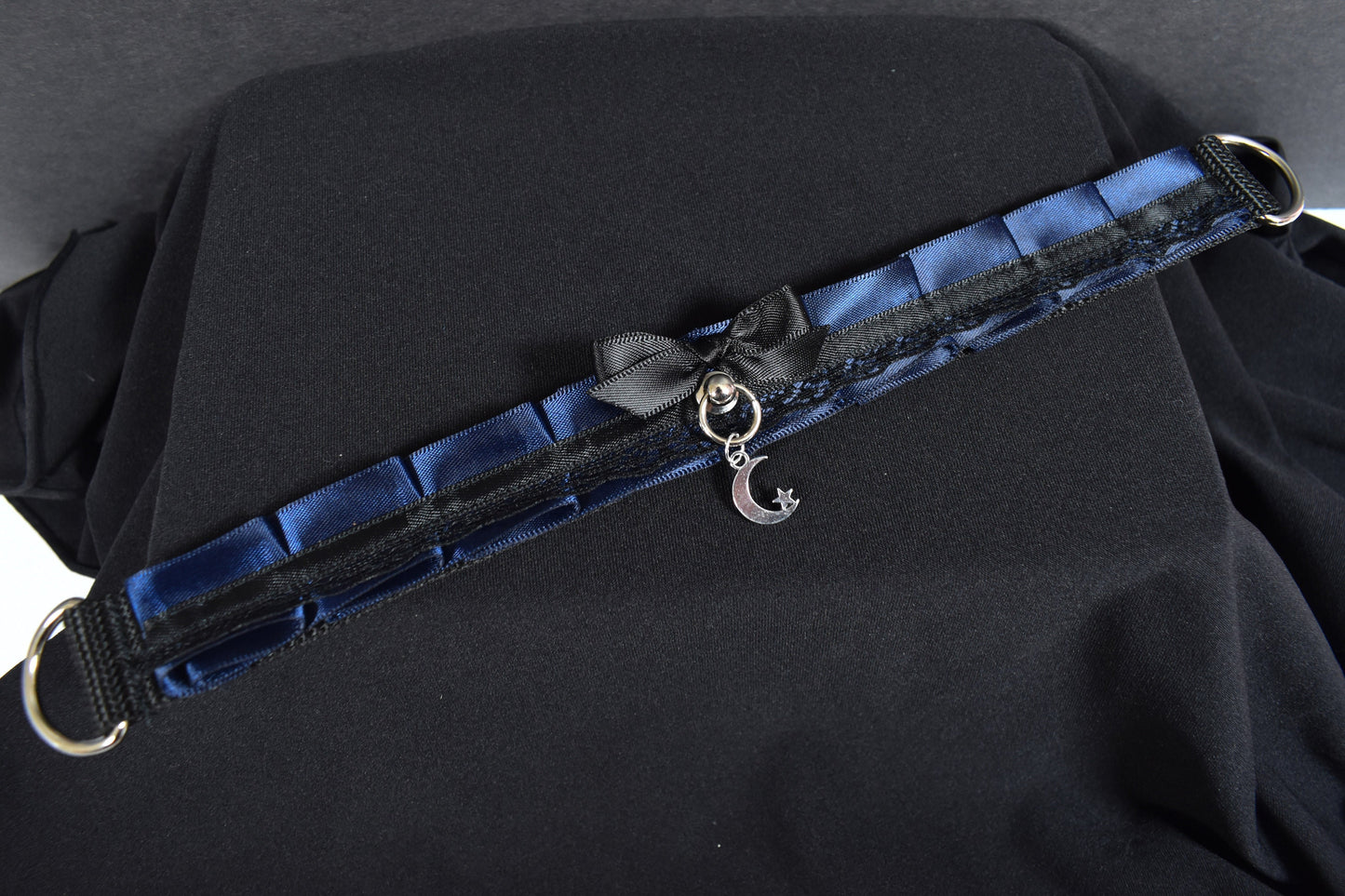 Navy Moon And Star Choker