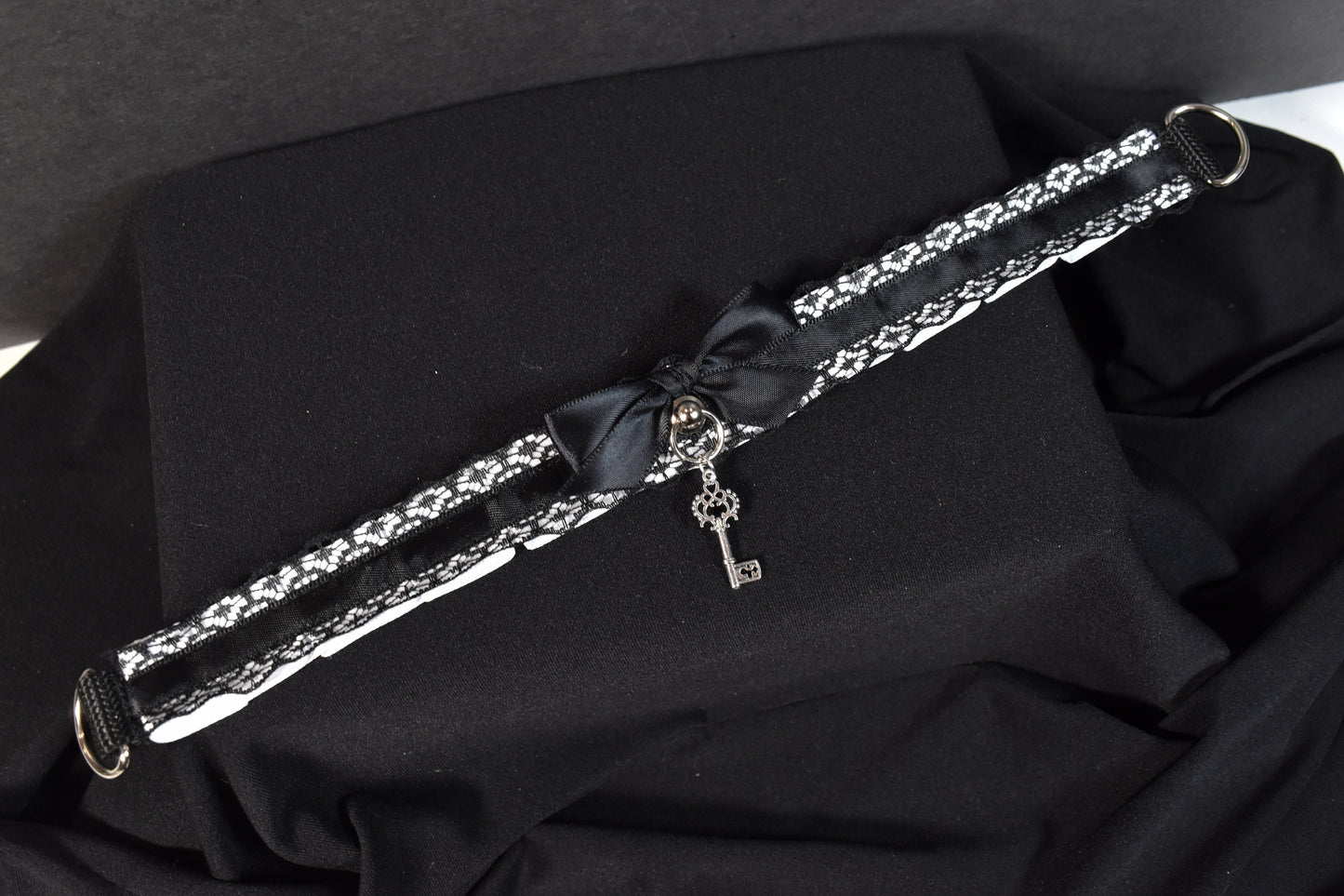Black And White Key Choker