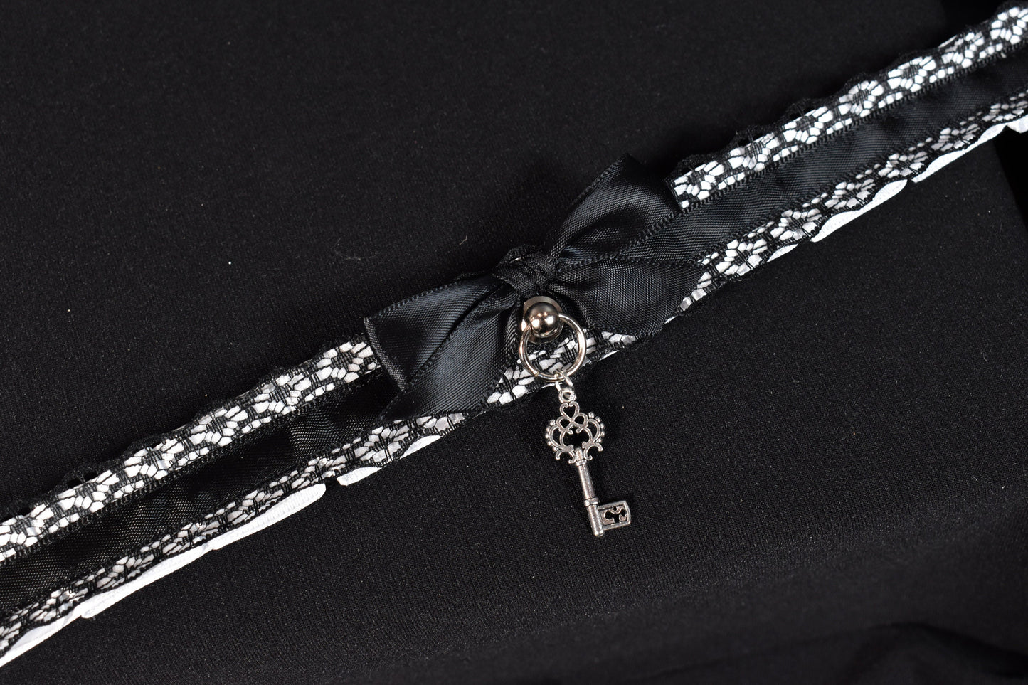 Black And White Key Choker