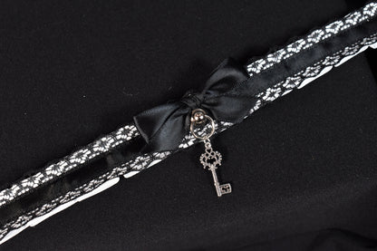 Black And White Key Choker