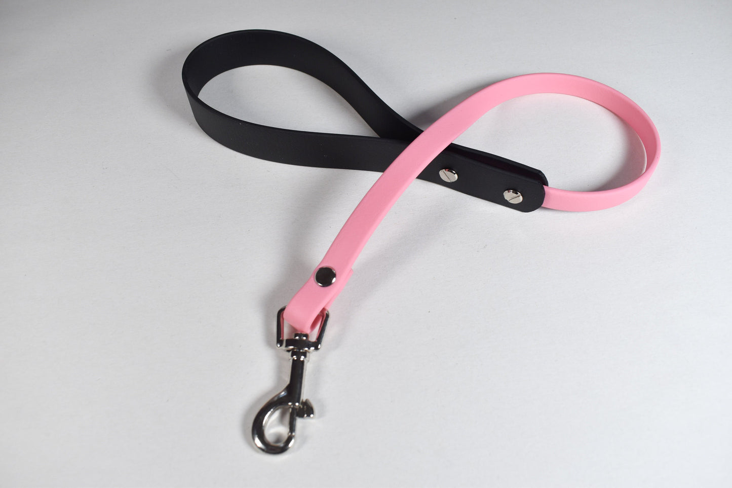 MADE TO ORDER Black+ pink biothane leash