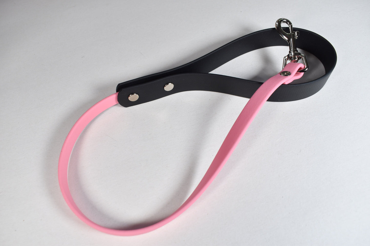 MADE TO ORDER Black+ pink biothane leash