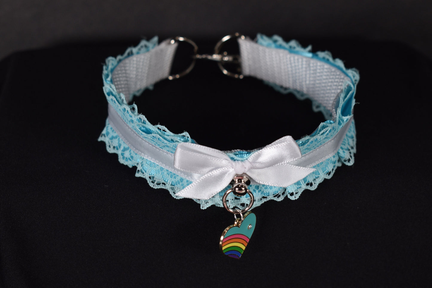 Made to your size / Rainbow heart valentine's choker