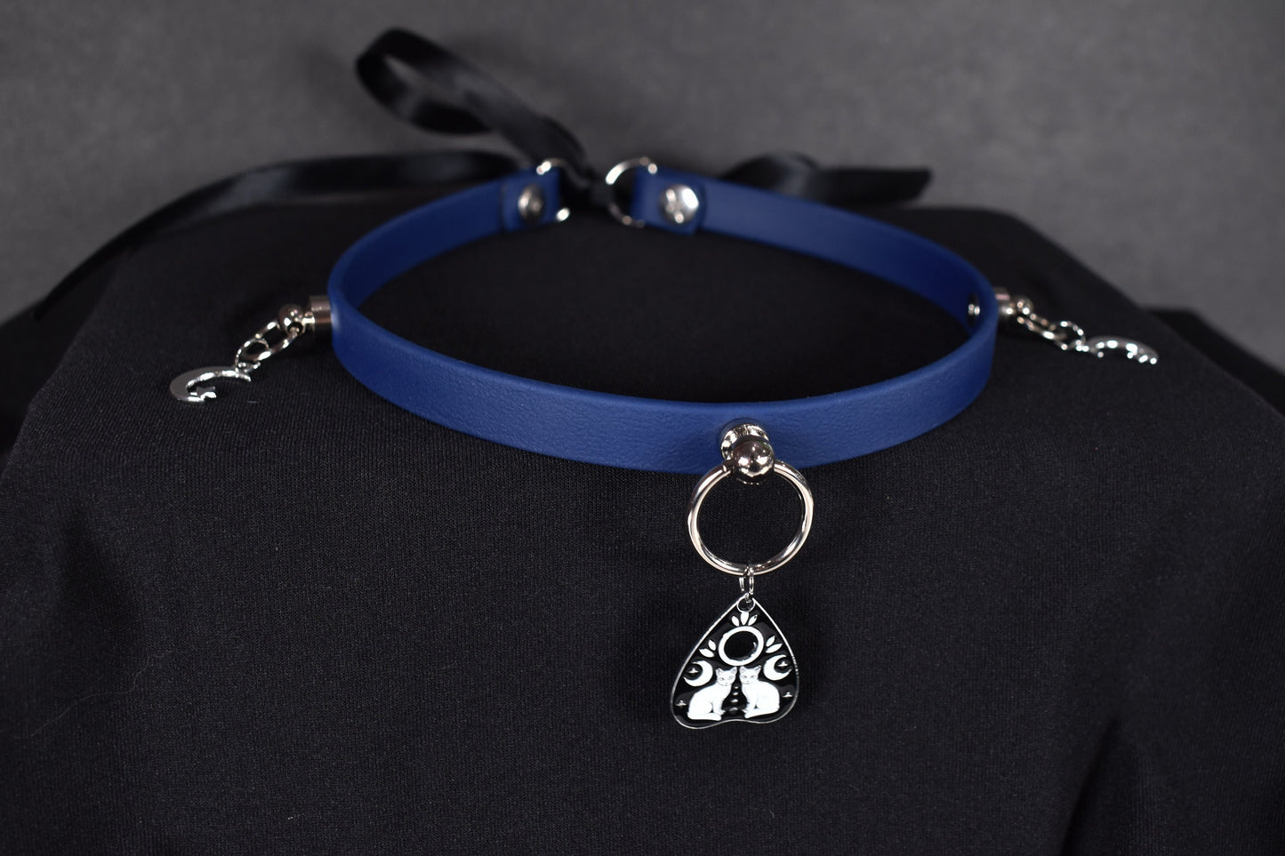 Made to your size / Biothane Blue ouija cats choker