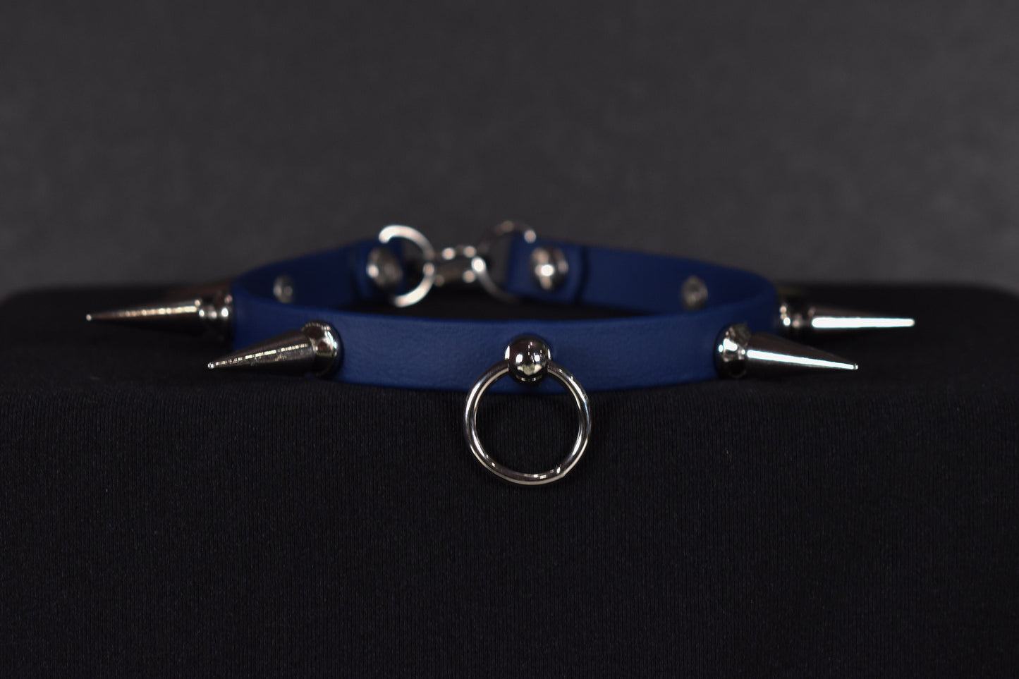 Biothane Blue Long Spiked Choker