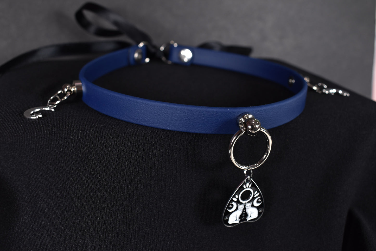 Made to your size / Biothane Blue ouija cats choker