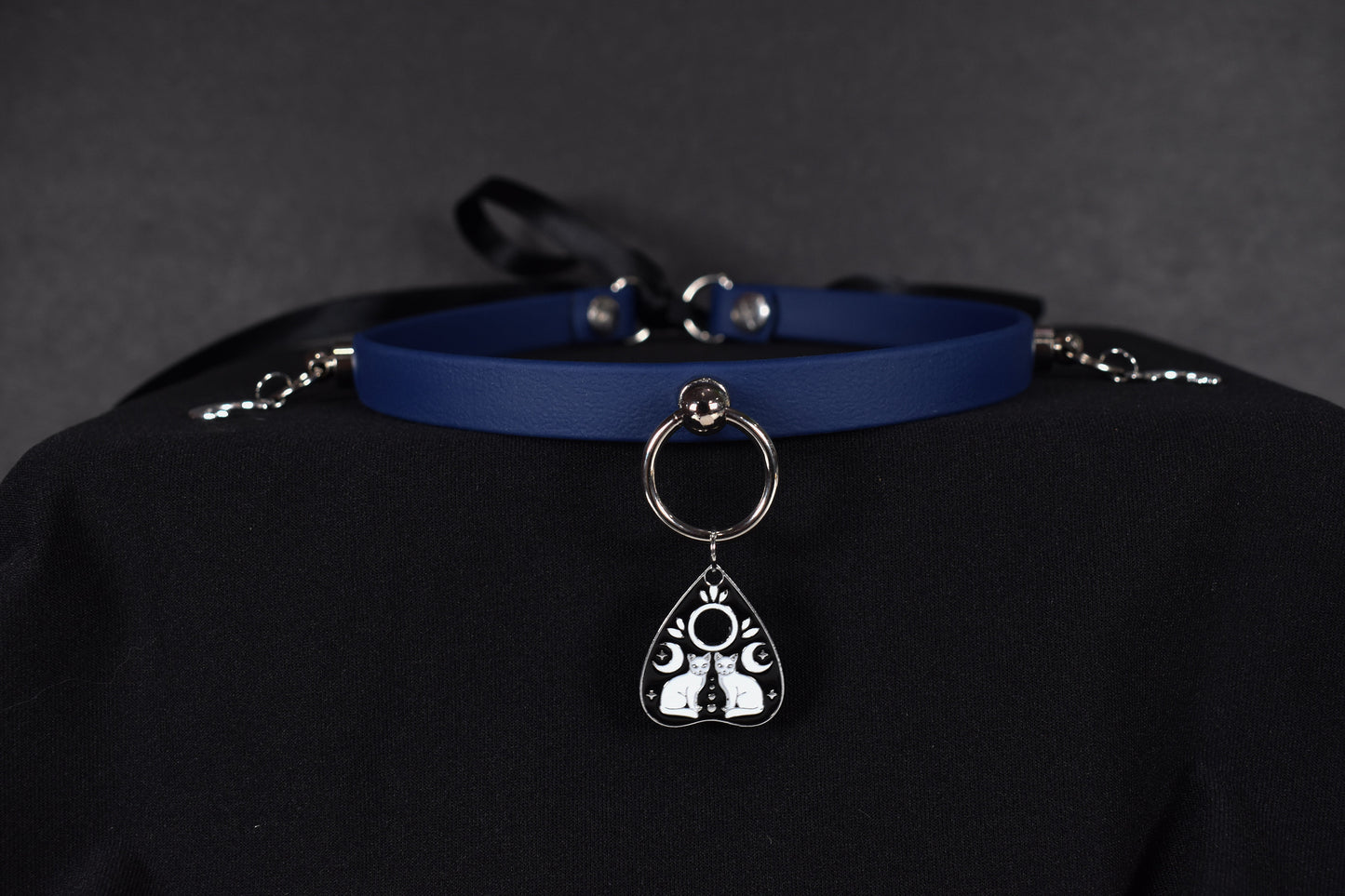Made to your size / Biothane Blue ouija cats choker