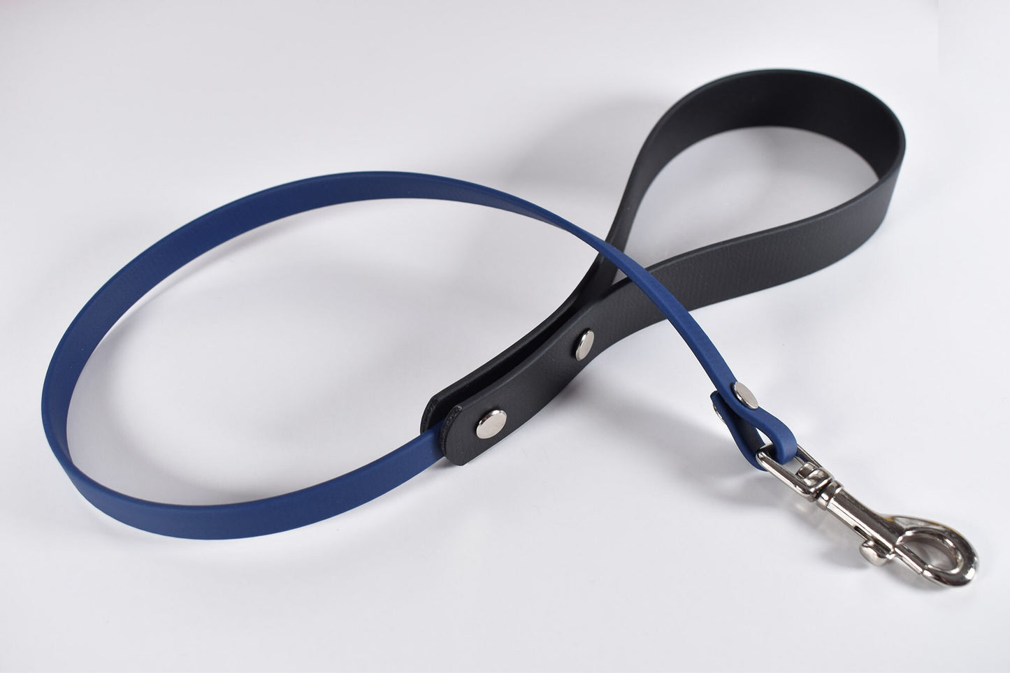 Black + Blue Biothane Leash