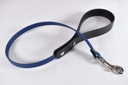 Black + Blue Biothane Leash