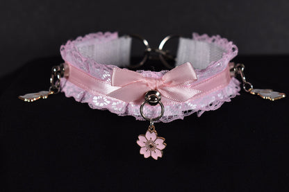 Pink Bunny Flower Choker