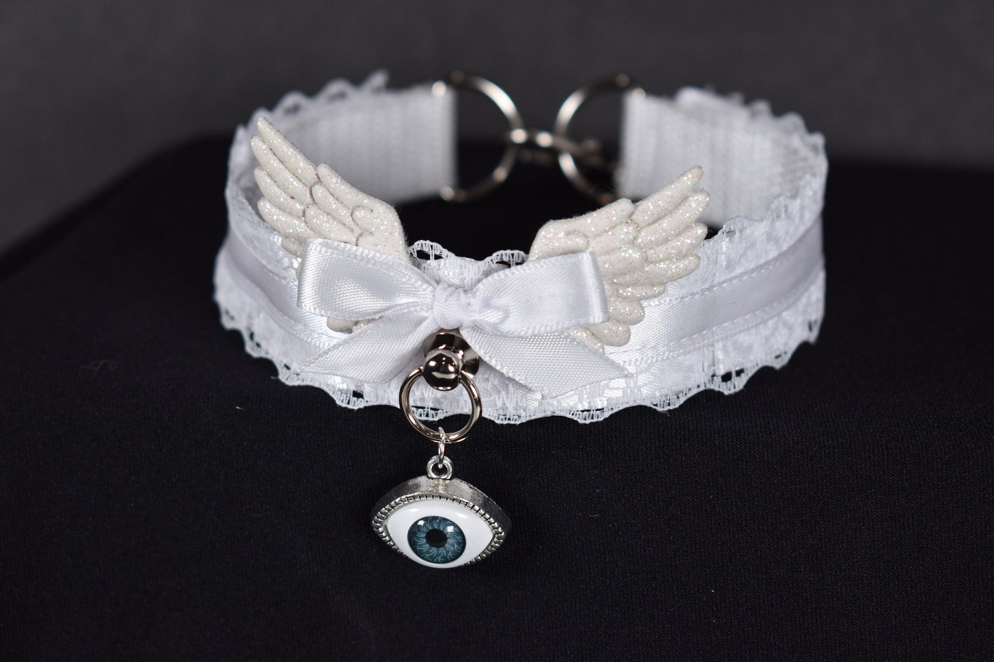 Made to your size / biblically accurate choker white edition / kitten play collar / goth / alt fashion / pet play necklace / bdsm /