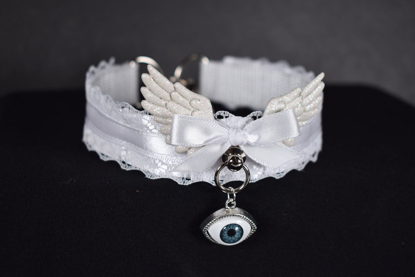 Made to your size / biblically accurate choker white edition / kitten play collar / goth / alt fashion / pet play necklace / bdsm /