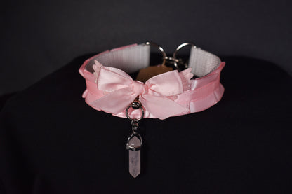 Pink Wing Crystal Choker